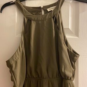 Olive green a line mini dress size XL